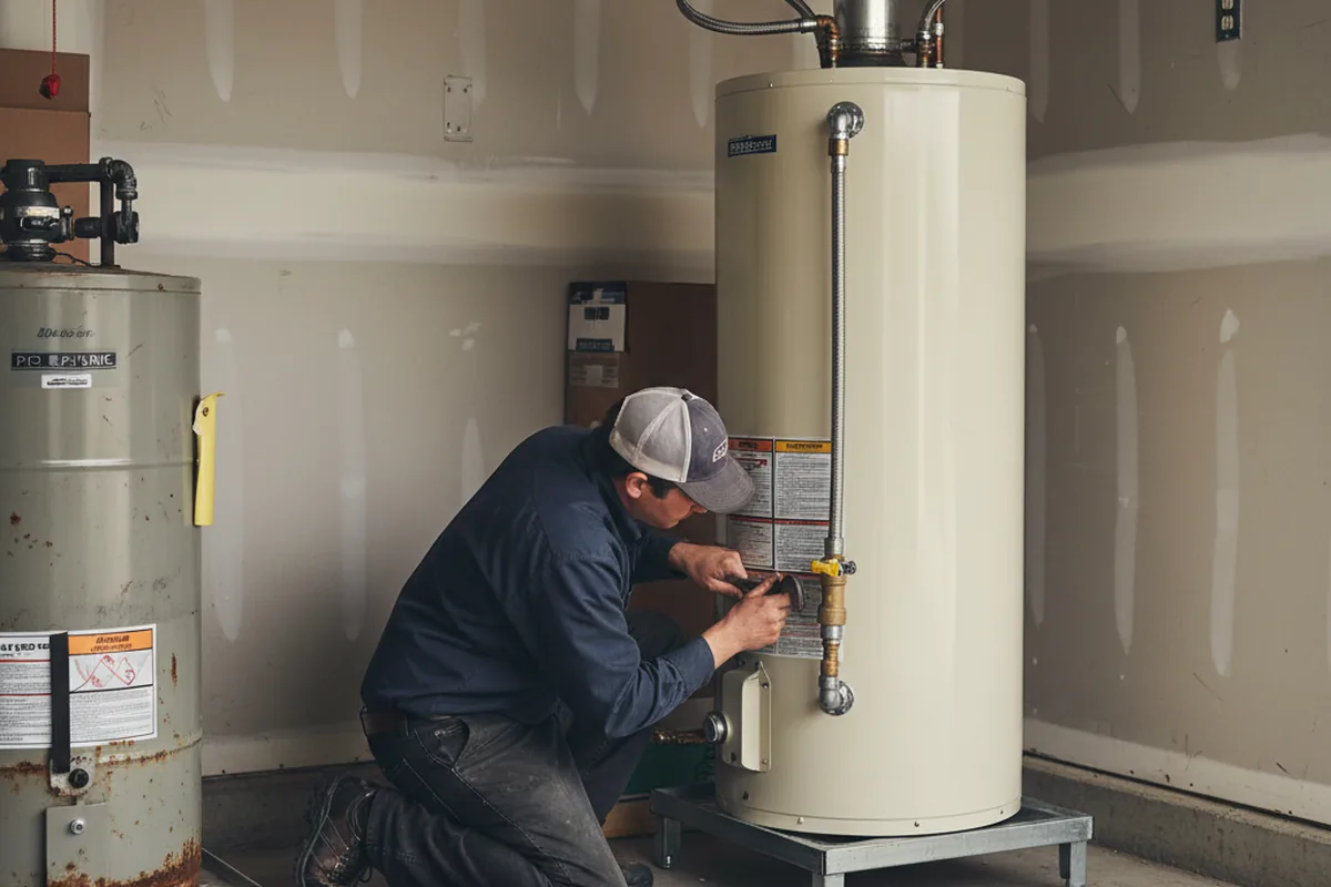 Water heater and shutoff valve replacement in Gordonville